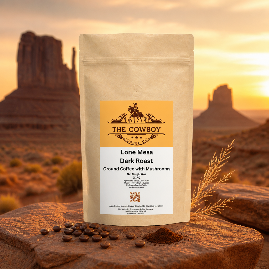 Lone Mesa Dark Roast Coffee with Mushrooms