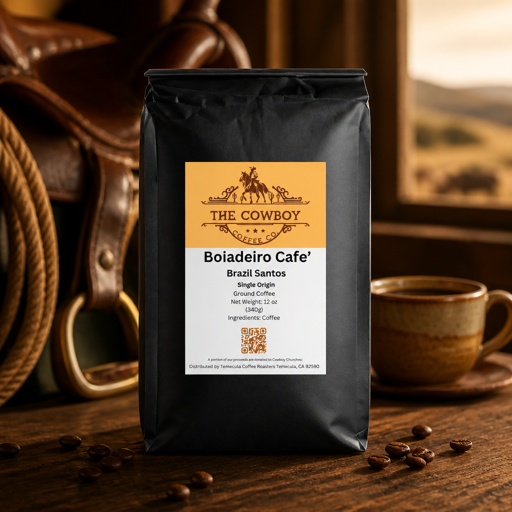 Boiadeiro Cafe'  Brazil Santos  Ground 12 oz